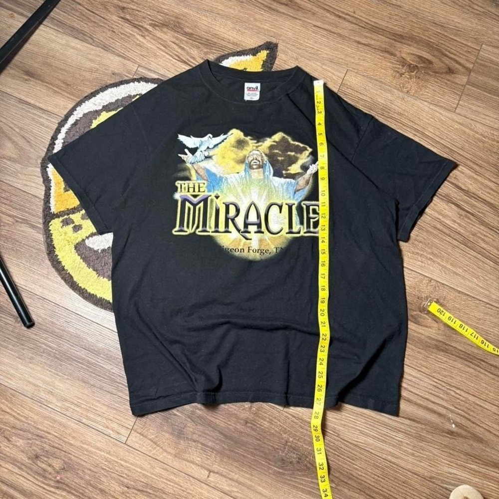 Y2K Jesus The Miracle black T-Shirt Size XL (0125)